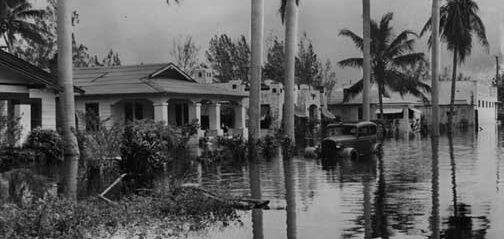 In 1947 flooding from two hurricanes inundated western Dade and Broward counties. As a result the state established the Central and South Florida Flood Control District, now known as the South Florida Water Management District. HMSF, Miami News Collection. 1989-011-8007.