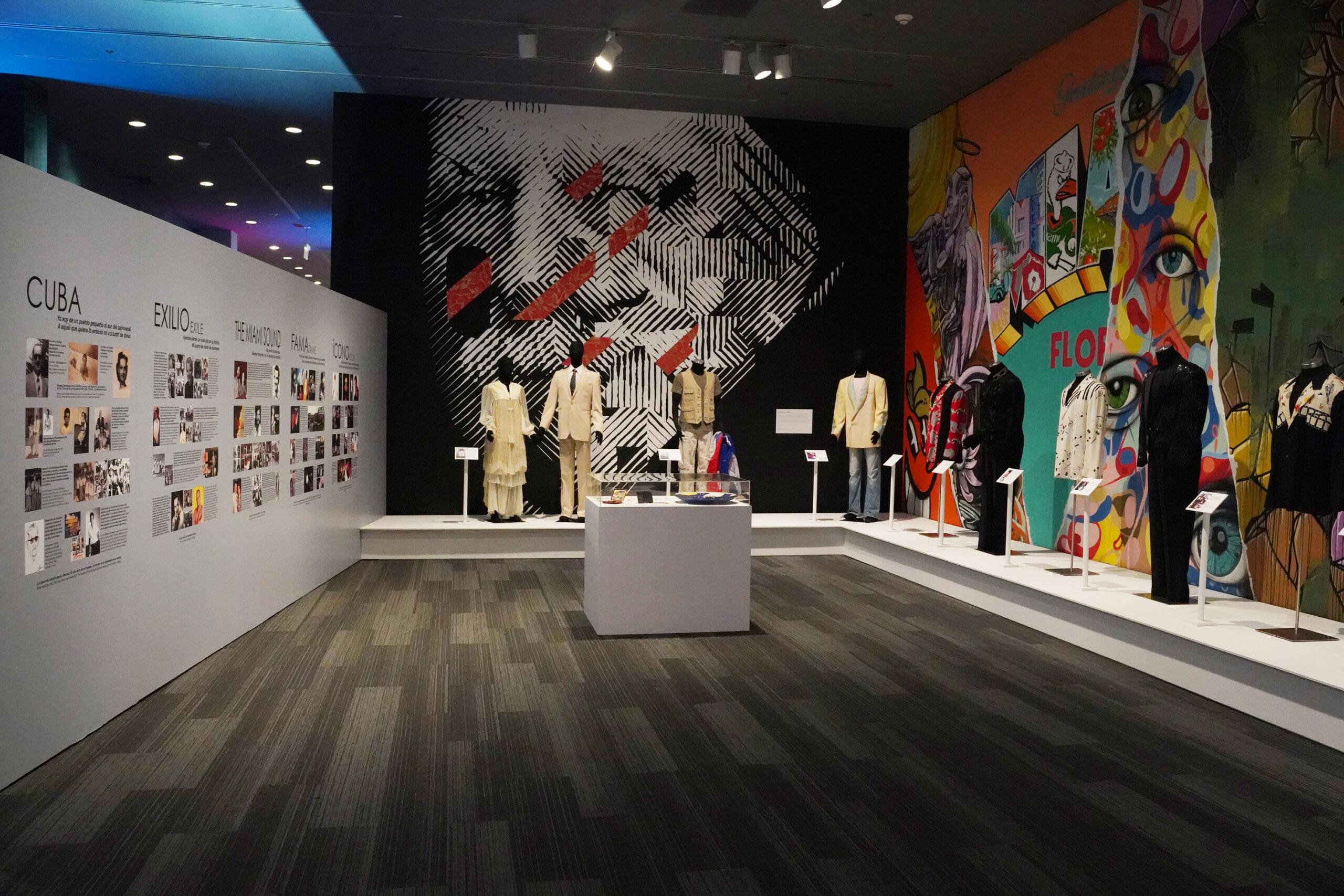 panoramic view of an exhibition.