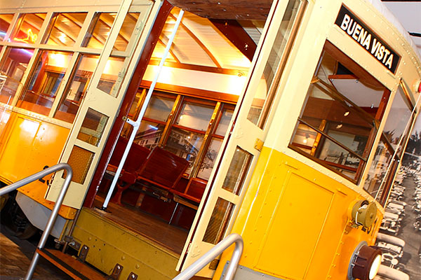 Yellow trolley from old Miami era