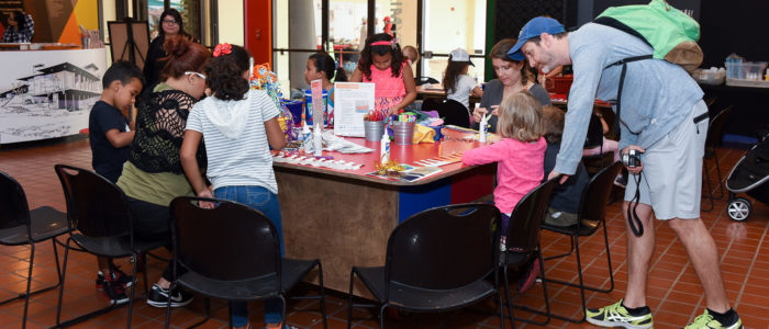 family sitting around a table